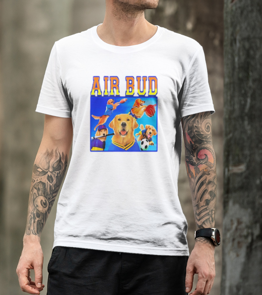 Air Bud Basketball Soccer Baseball Football Dog Iconic Movie Sports T-Shirt