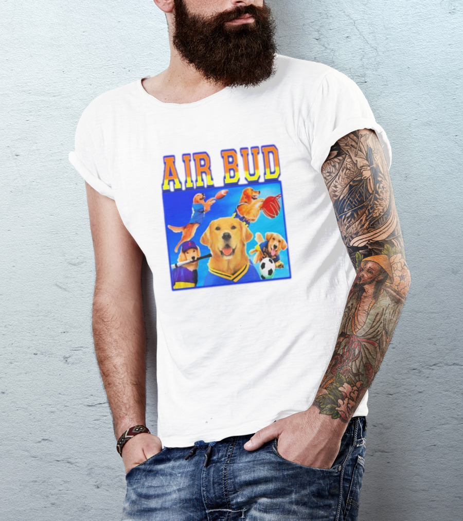 Air Bud Basketball Soccer Baseball Football Dog Iconic Movie Sports T-Shirt