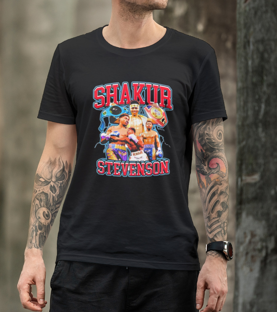 SHakur Stevenson Boxing Champion Newark Gloves T-Shirt