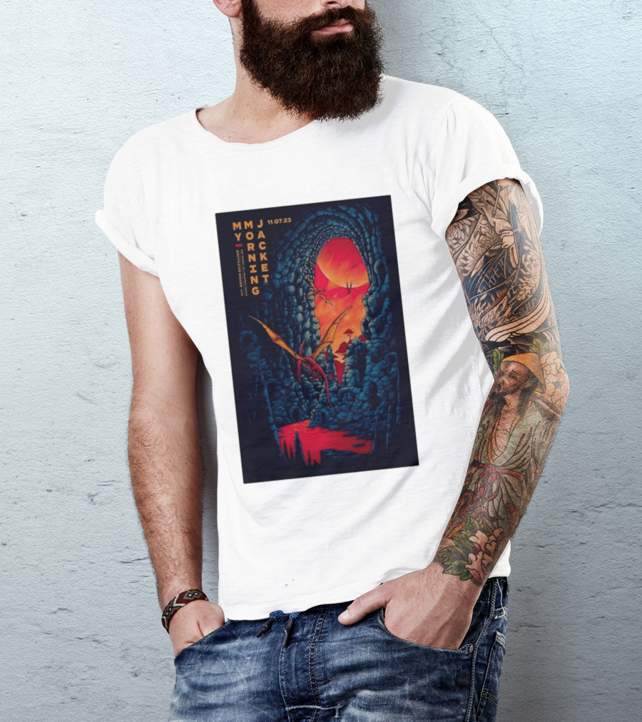 MMJ My Morning Jacket 11 07 23 Cave Landscape With Flying Creatures T-Shirt