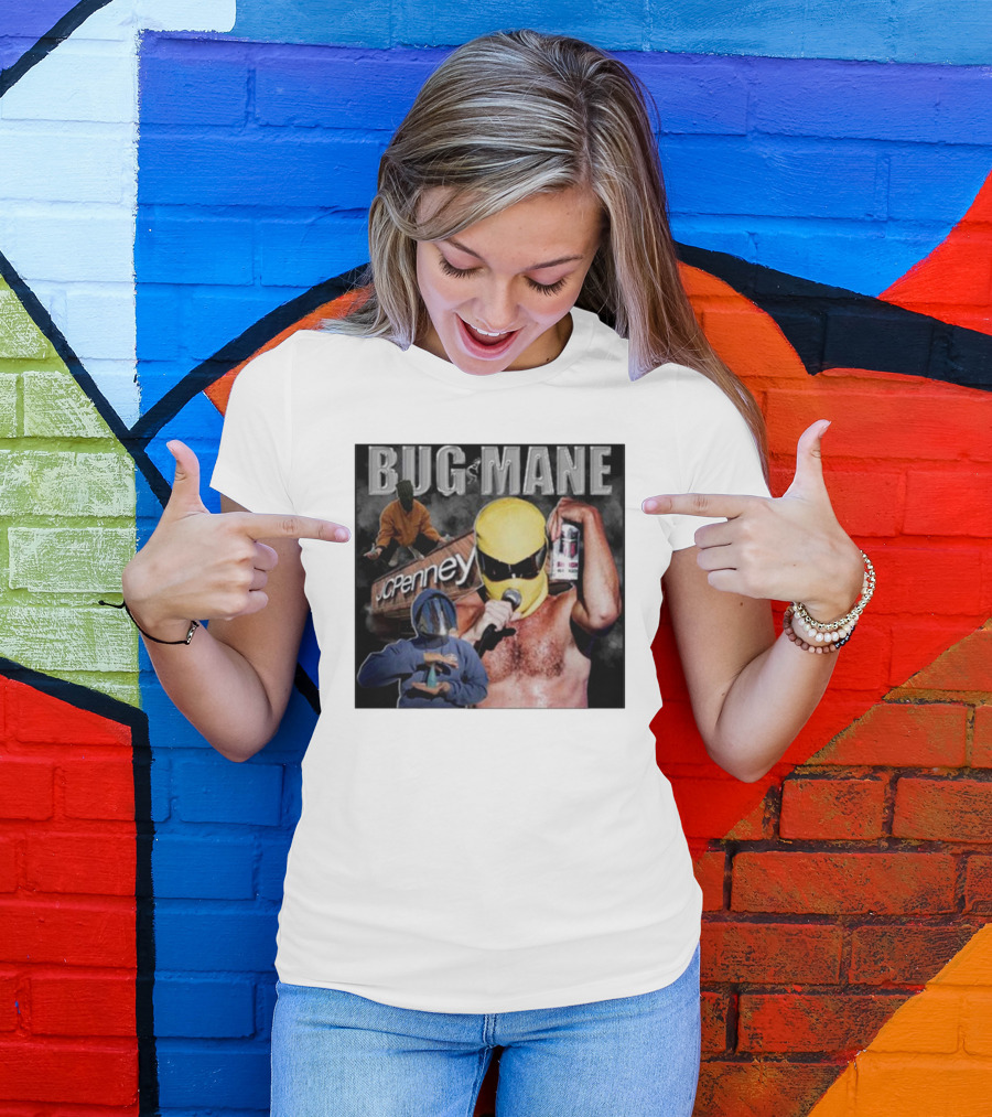 Bug Mane Jc Penney Bugmanetv Yellow Mask Microphone Can T-Shirt