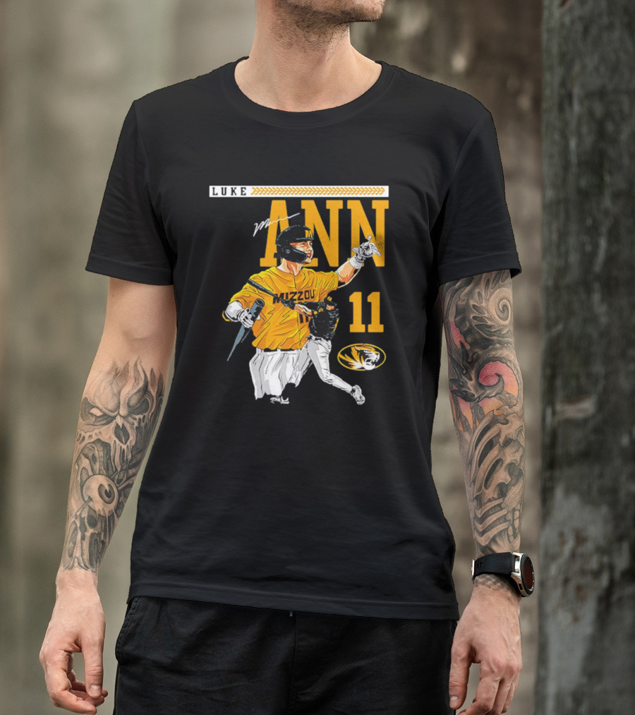 LUKE MANN MIZZOU BASEBALL 11 MISSOURI NCAA TIGERS T-Shirt