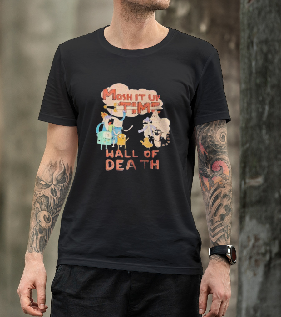 Adventure Mosh It Up Time Wall Of Death Cartoon Characters T-Shirt