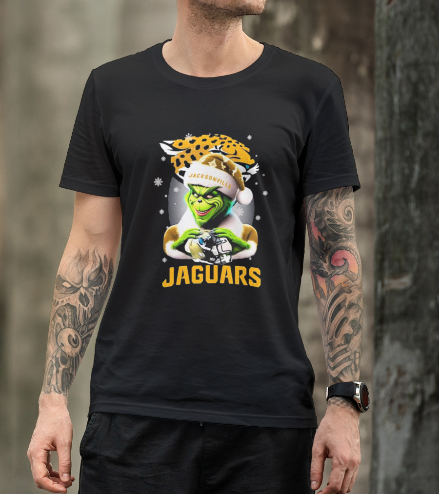 Santa Grinch Jacksonville Jaguars Merry Christmas T-Shirt