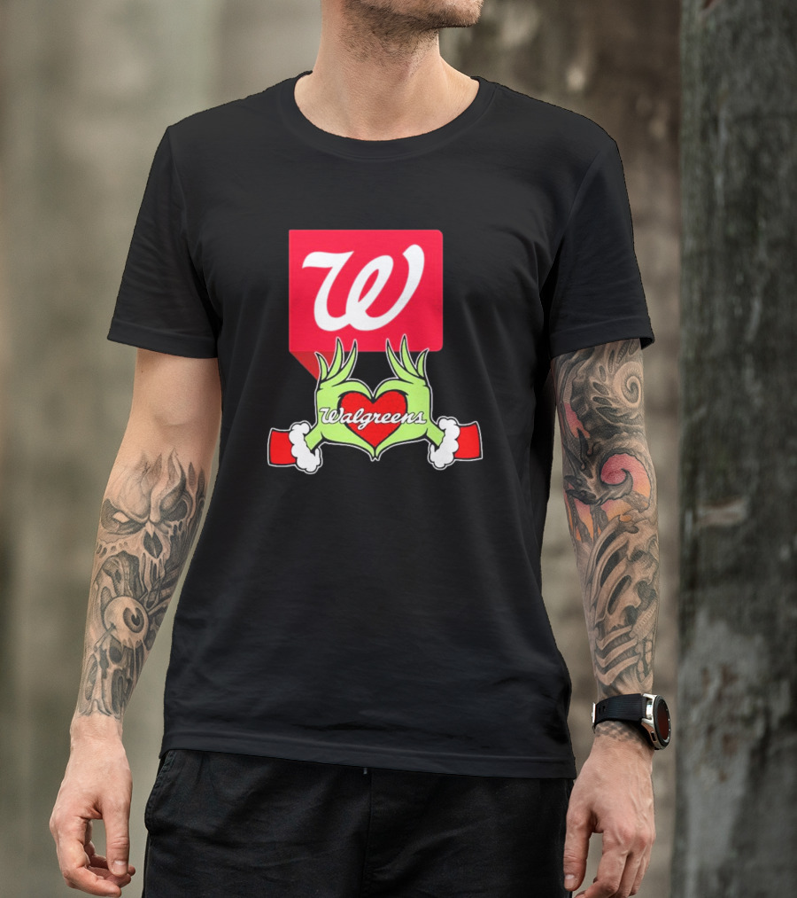 The Grinch Hand Heart Walgreens Christmas T-Shirt