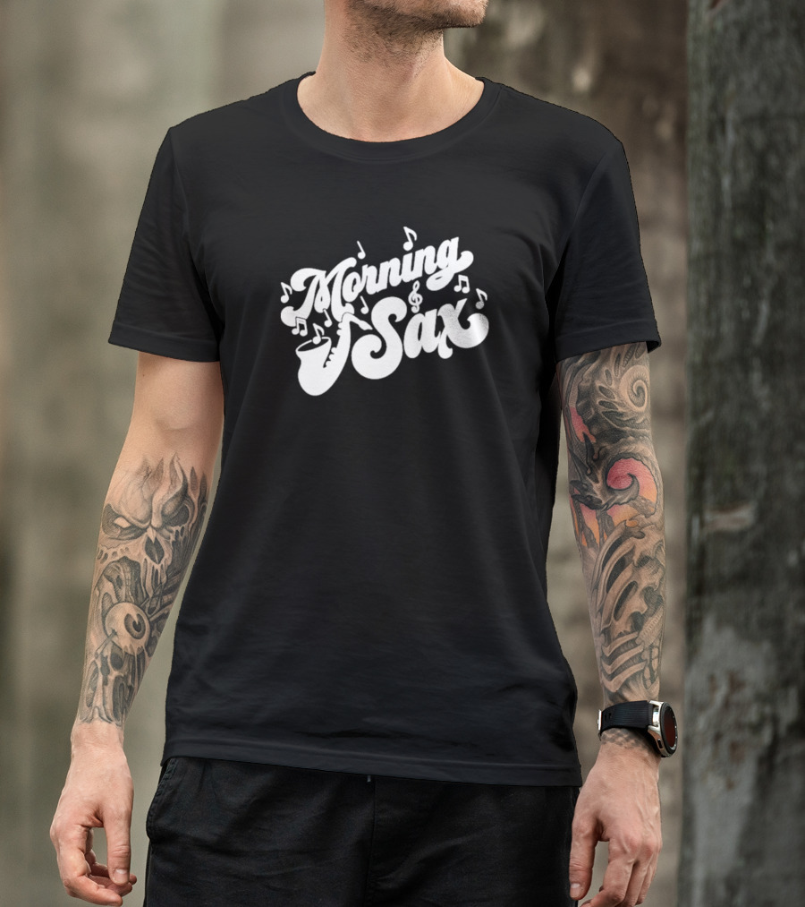 Morning Sax Boxyfresh Musical Notes T-Shirt