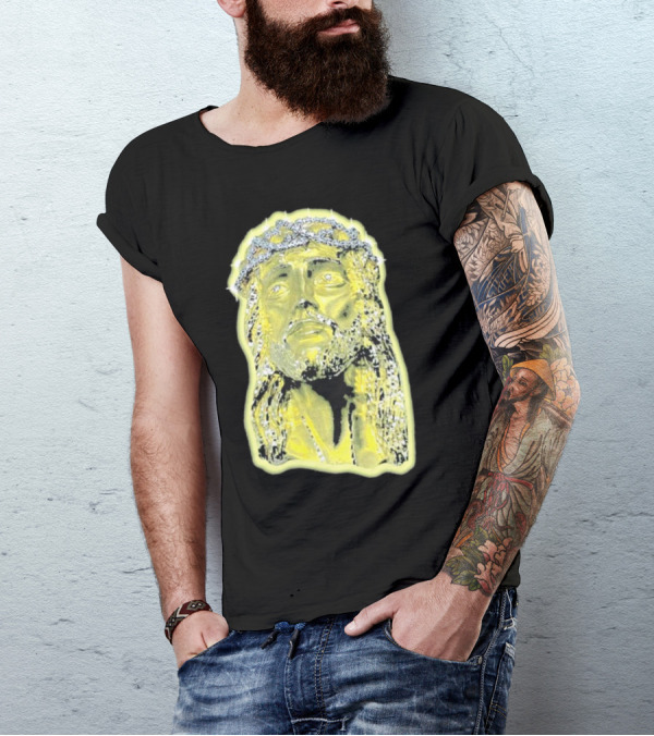 Jesus Piece Gold Diamond Crown Of Thorns Iconic Christian T-Shirt