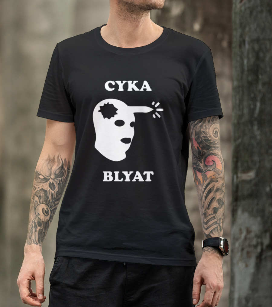 CYKA BLYAT Mask Bullet Headshot T-Shirt