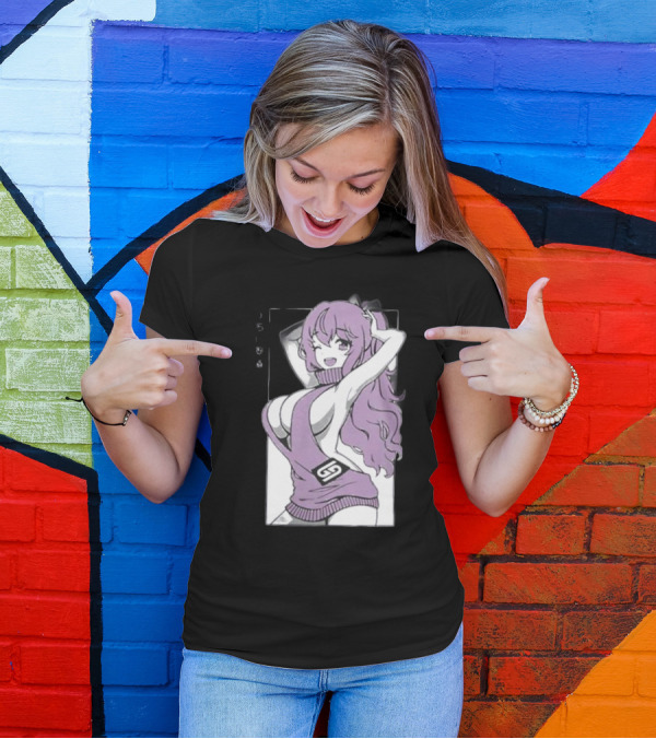 GamerSupps Waifu Purple Anime Character T-Shirt