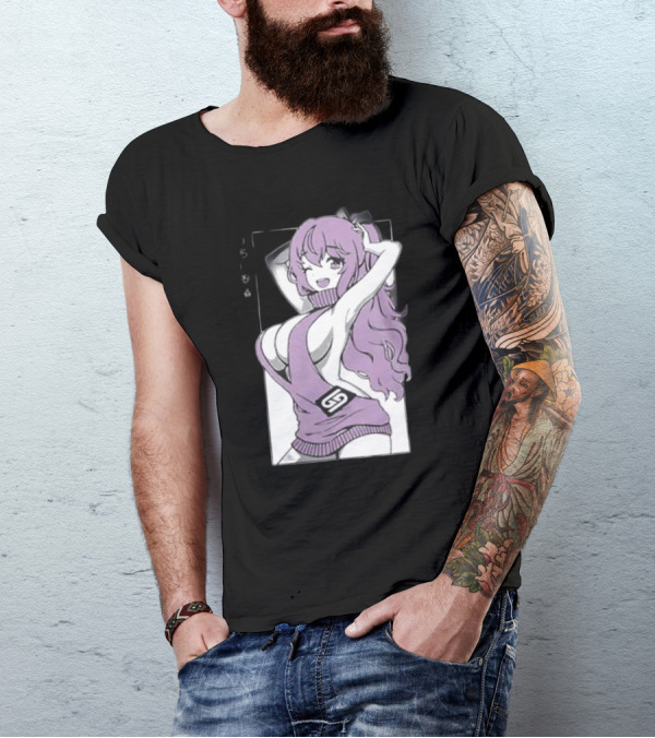 GamerSupps Waifu Purple Anime Character T-Shirt