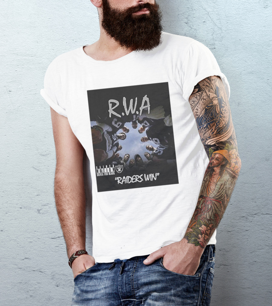 Las Vegas Raiders RWA Nation Silver And Black Raiders Win T-Shirt