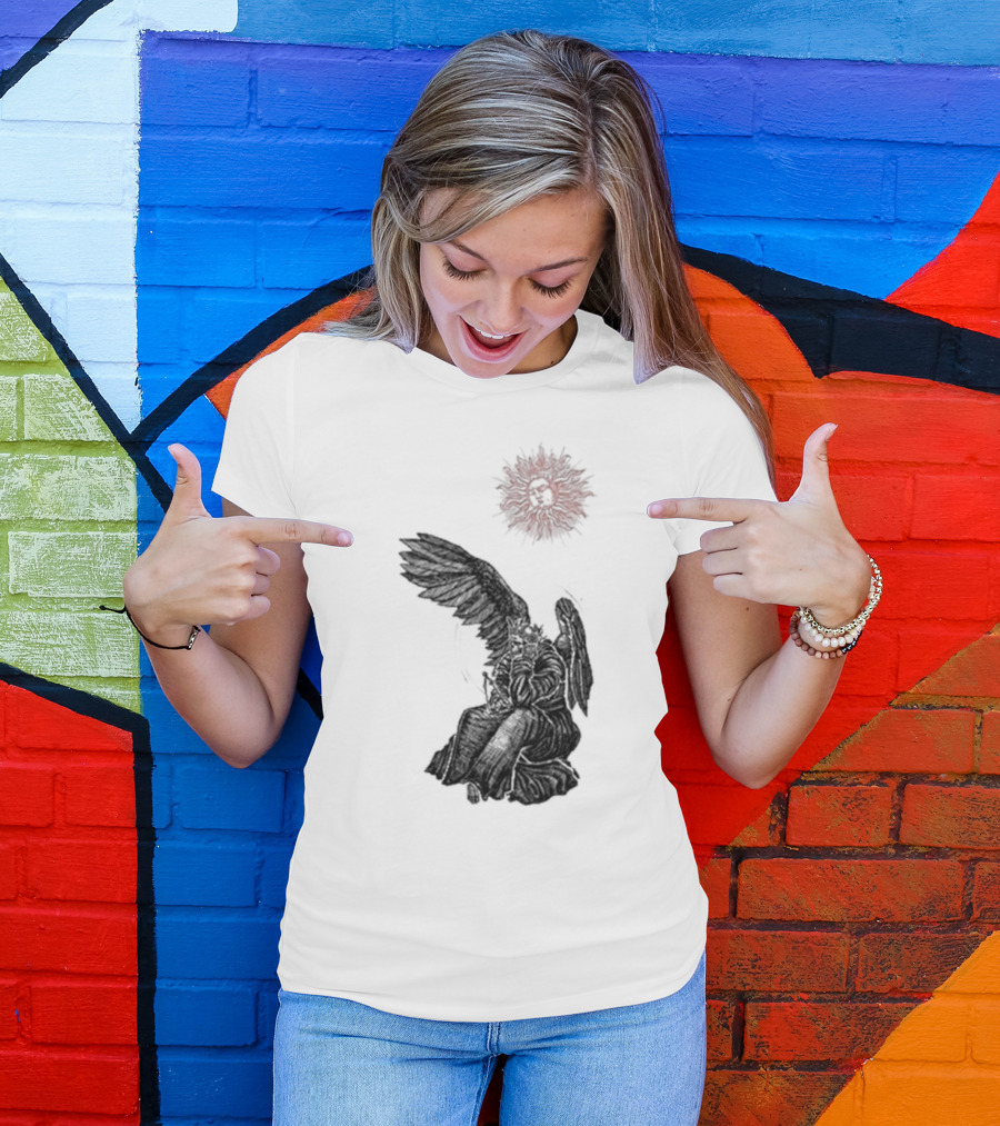 Angel And Skull Sun By Micah Ulrich T-Shirt