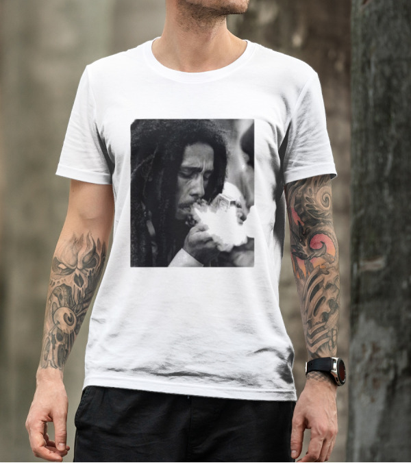 Rui Bob Marley Smoking Image T-Shirt