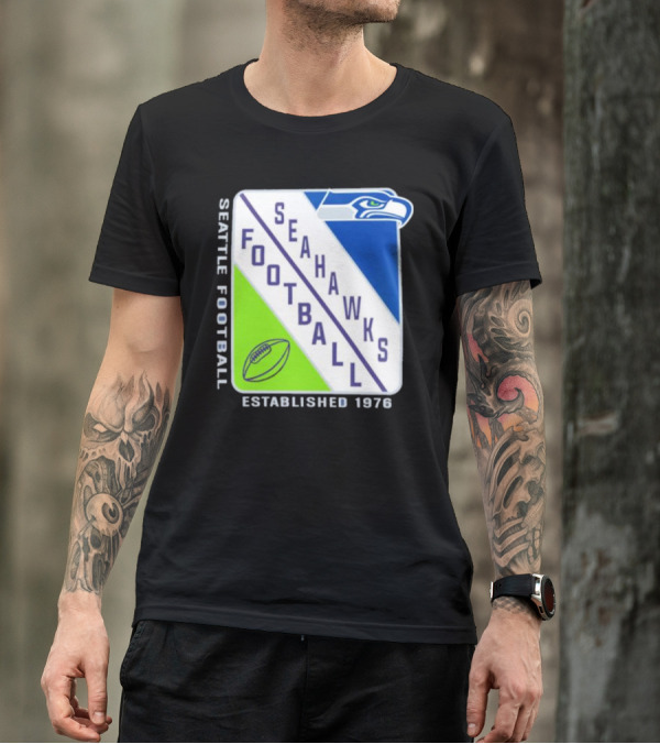 Seattle Seahawks Football Established 1976 Logo Seahawks Head T-Shirt