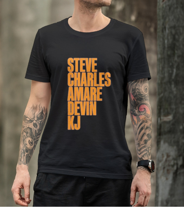 Steve Charles Amare Devin KJ Basketball Legends T-Shirt