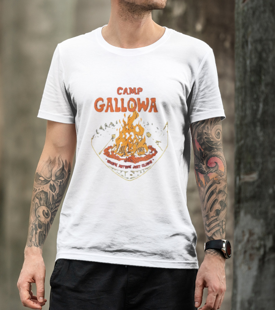 Camp Galloway Where Nature Just Clicks Campfire Adventure T-Shirt