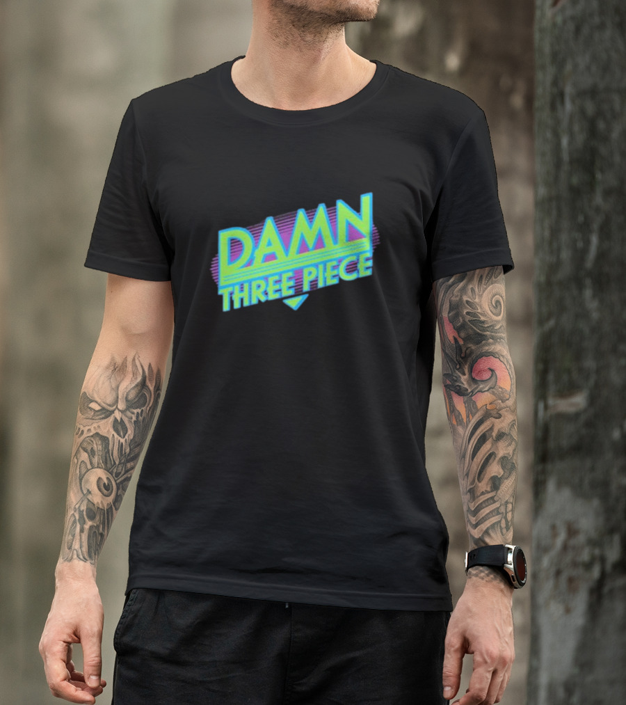 Damn Three Piece Retro Neon T-Shirt
