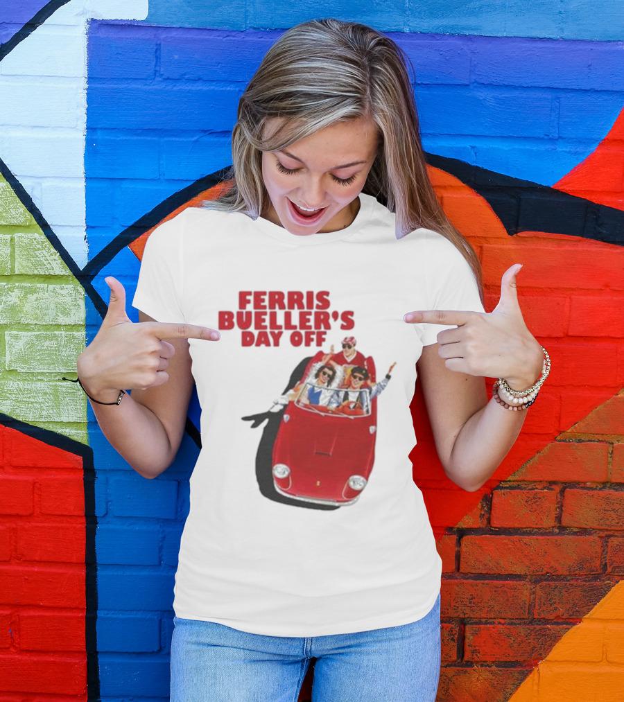 Ferris Bueller's Day Off Red Convertible Ride T-Shirt