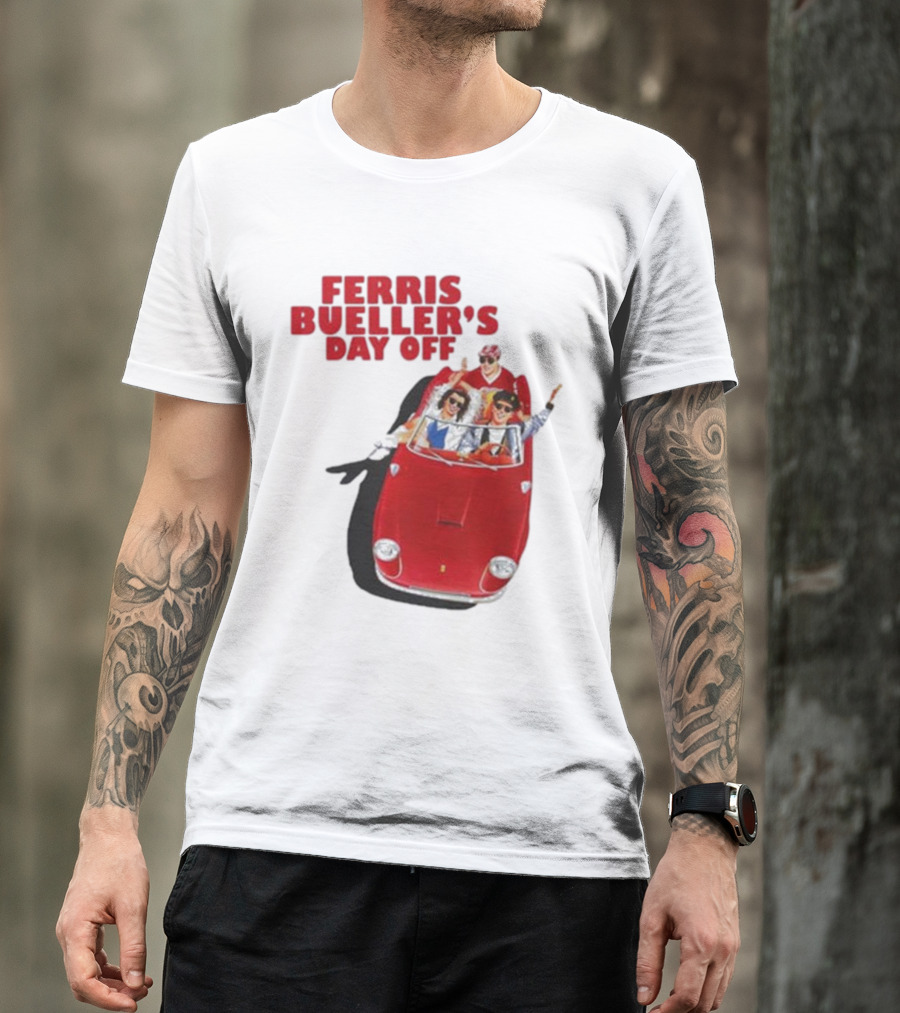 Ferris Bueller's Day Off Red Convertible Ride T-Shirt