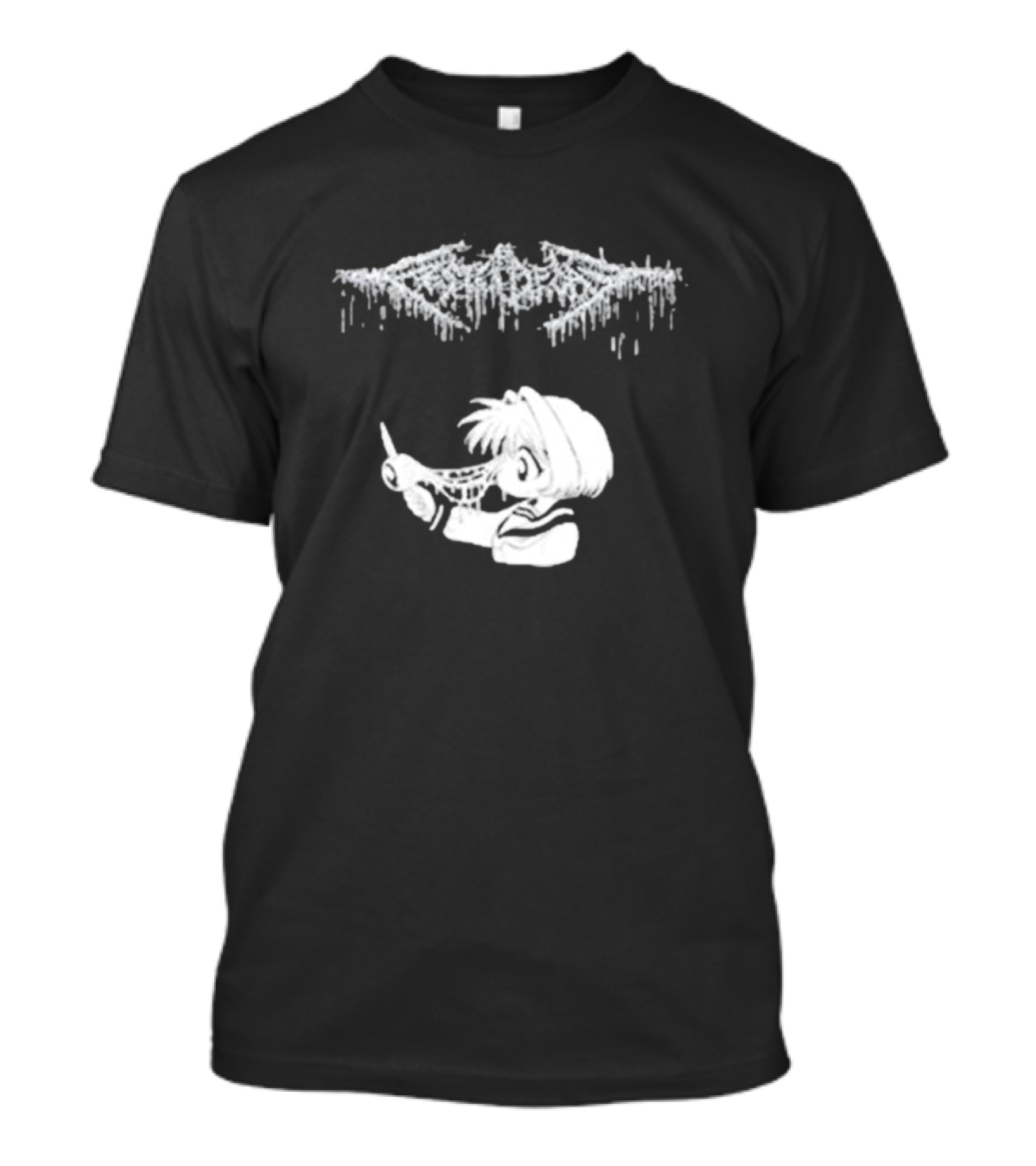 Ichigo Chan Festerdecay Sick Anime Character With Scissors And Illegible T-Shirt