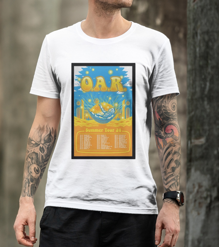 O.A.R. Summer Tour 24 Poster With Astronaut And Concert Dates T-Shirt