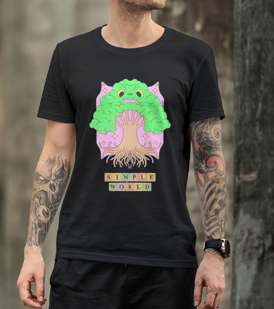 Simple World Tree Creature Fantasy Blocks T-Shirt