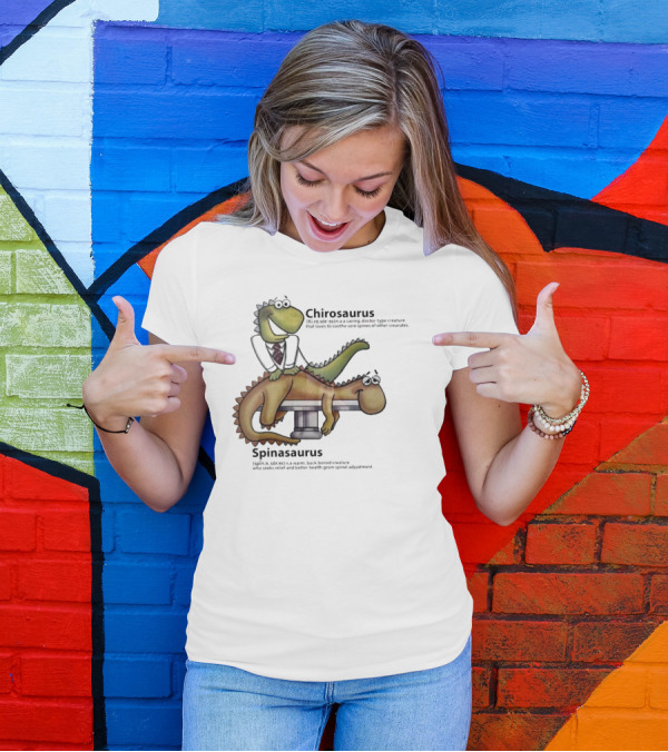 Chirosaurus Caring Doctor And Spinasaurus Seeking Relief T-Shirt