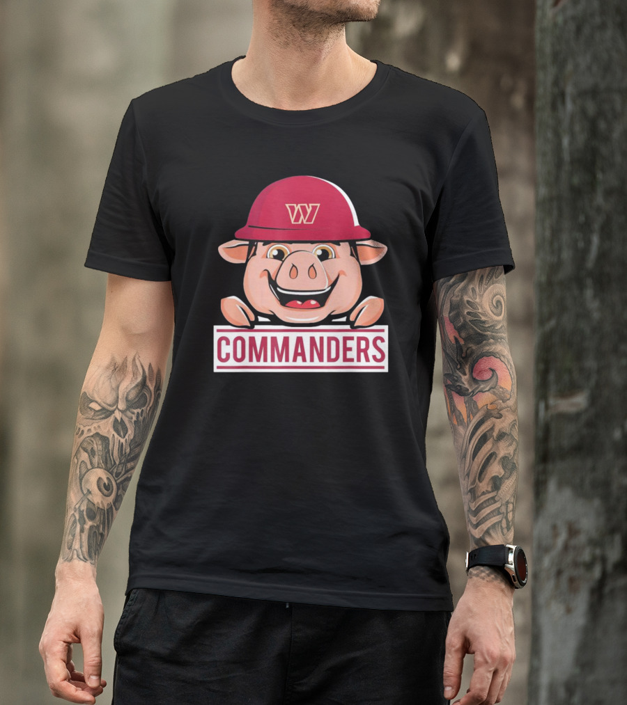 Washington Commanders Major Tuddy Football Mascot T-Shirt