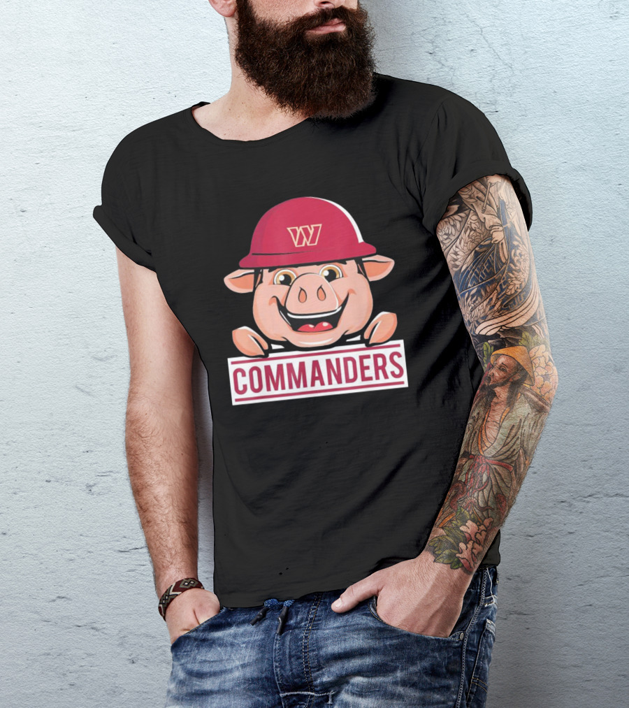 Washington Commanders Major Tuddy Football Mascot T-Shirt