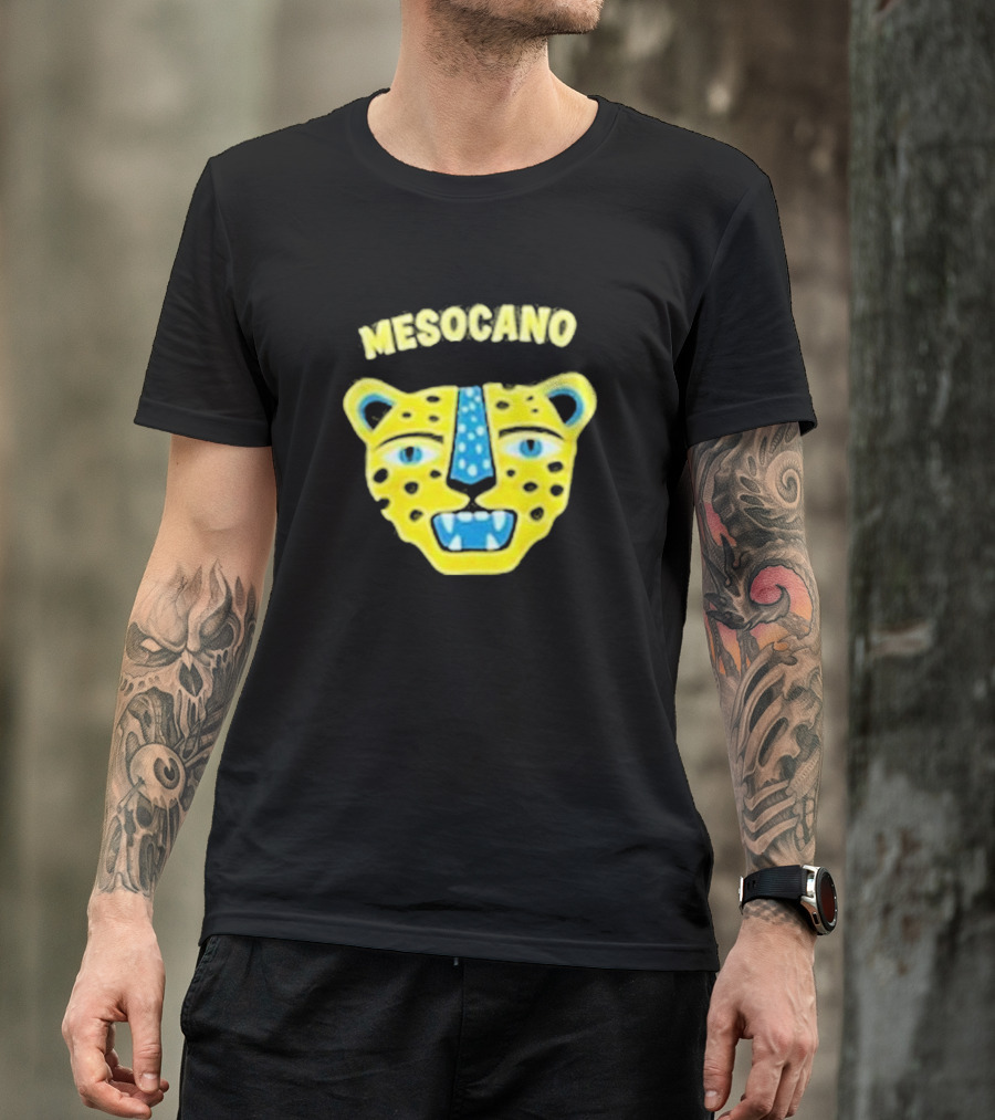 Mesocano Vibrant Jaguar Face T-Shirt