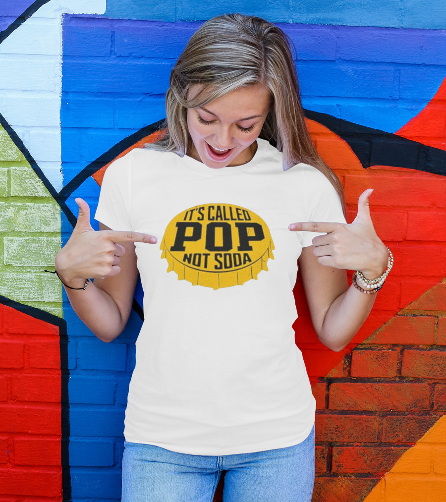 It's Called Pop Not Soda Yellow Bottle Cap T-Shirt