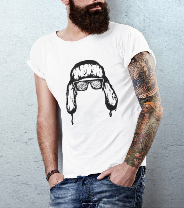 Hooja Karvalakki Fur Hat With Sunglasses T-Shirt