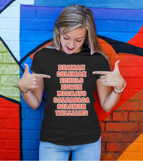 Beaman Coleman Echols Edwin McCray Saleapaga Solomon Williams Sports Legacy T-Shirt