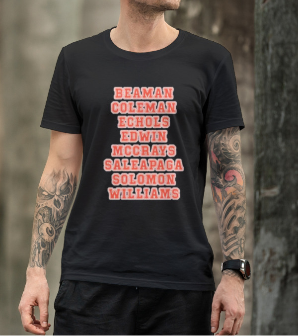 Beaman Coleman Echols Edwin McCray Saleapaga Solomon Williams Sports Legacy T-Shirt
