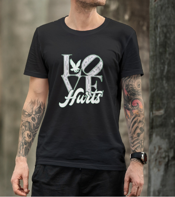 Love Hurts With Eagle Icon T-Shirt