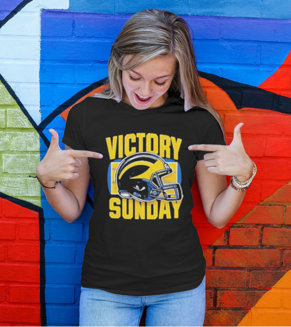 Victory Sunday Michigan Football Helmet T-Shirt