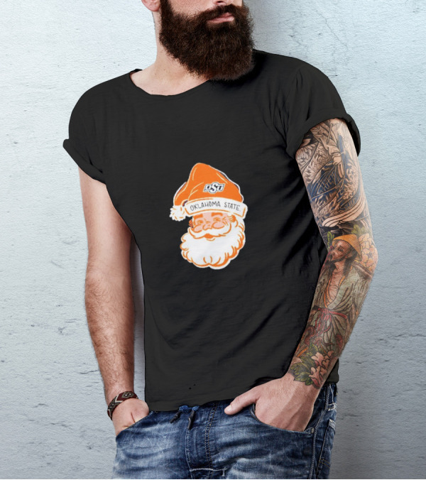 Oklahoma State Cowboys Santa Claus Christmas OSU Logo Hat T-Shirt