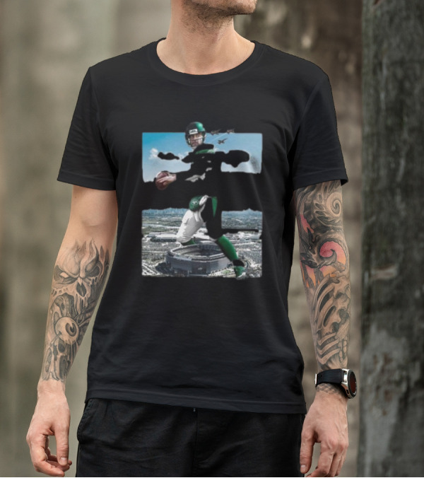 Philadelphia Eagles Mr Rogers Huge And Eagles Stadium Jets Football T-Shirt