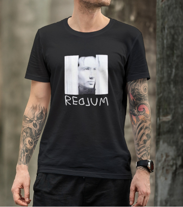 Redrum The Shining Redlum Johnny Face Peeking Through Door T-Shirt