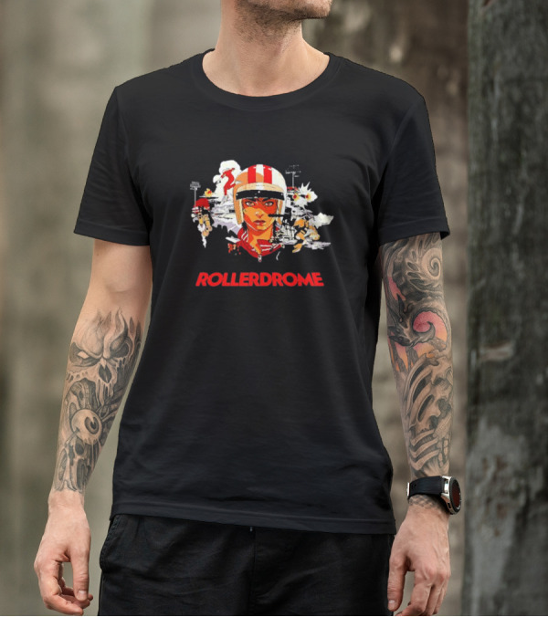 Rollerdrome Retro Futuristic Action Sports T-Shirt