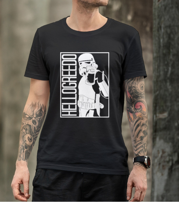 Star War HelloGreedo Stormtrooper Drinking Scene T-Shirt