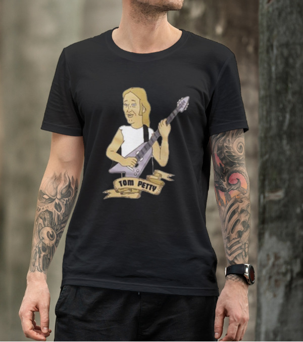 Tom Petty Cartoon Guitarist Last Chance T-Shirt