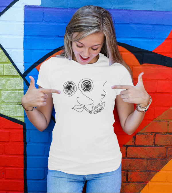 True Anon Spirals Cigarette Sketch T-Shirt