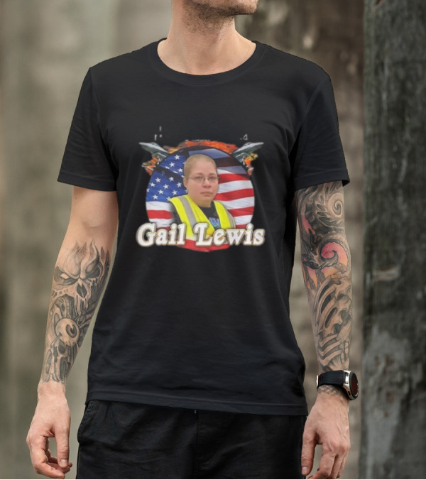 Gail Lewis Walmarines The Few The Proud American Hero Flag Background T-Shirt