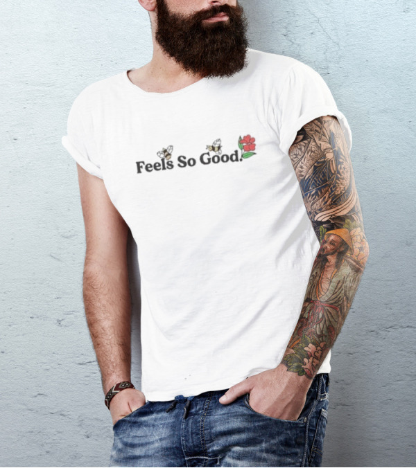 Bee Feels So Good With Red Rose And Bees T-Shirt
