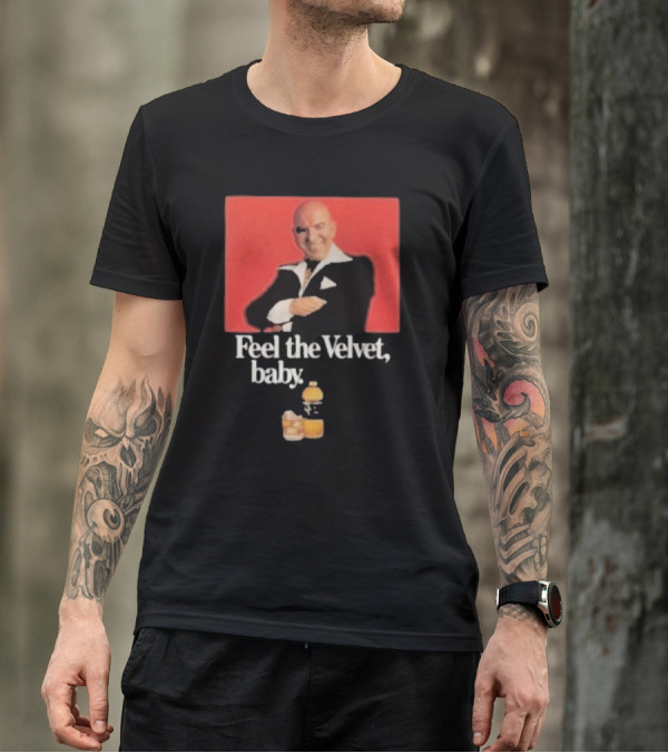 Motorhead711 Telly Savalas Feel The Velvet Baby Drink T-Shirt