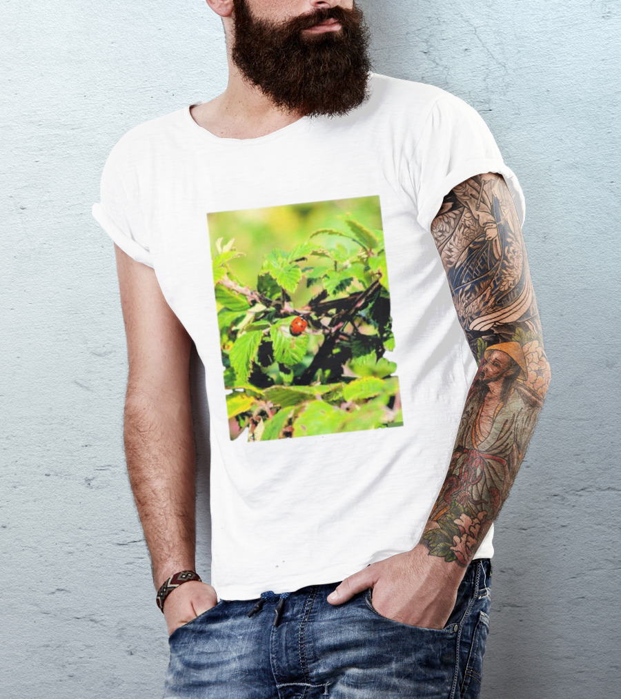 Spot In Nature With Ladybug On Leaf T-Shirt