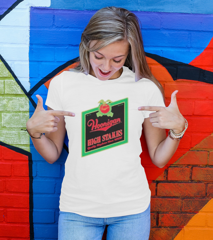 Hoonigan High Stakes Quality Mayhem Since MMXI Retro Apple Crate Label T-Shirt