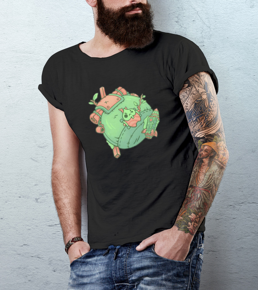 Backpack Friend Bag Camping Adventure With Alien And Rocket Details T-Shirt