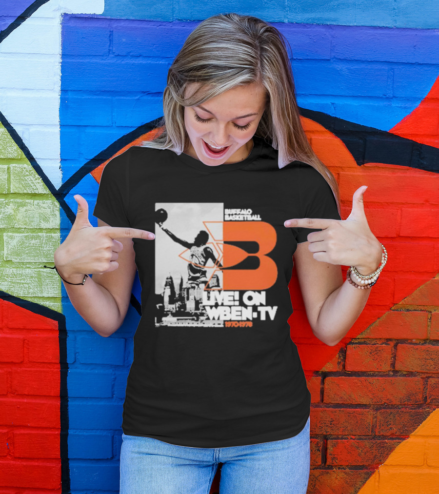 Buffalo Basketball Live On WBEN-TV 1970-1976 T-Shirt